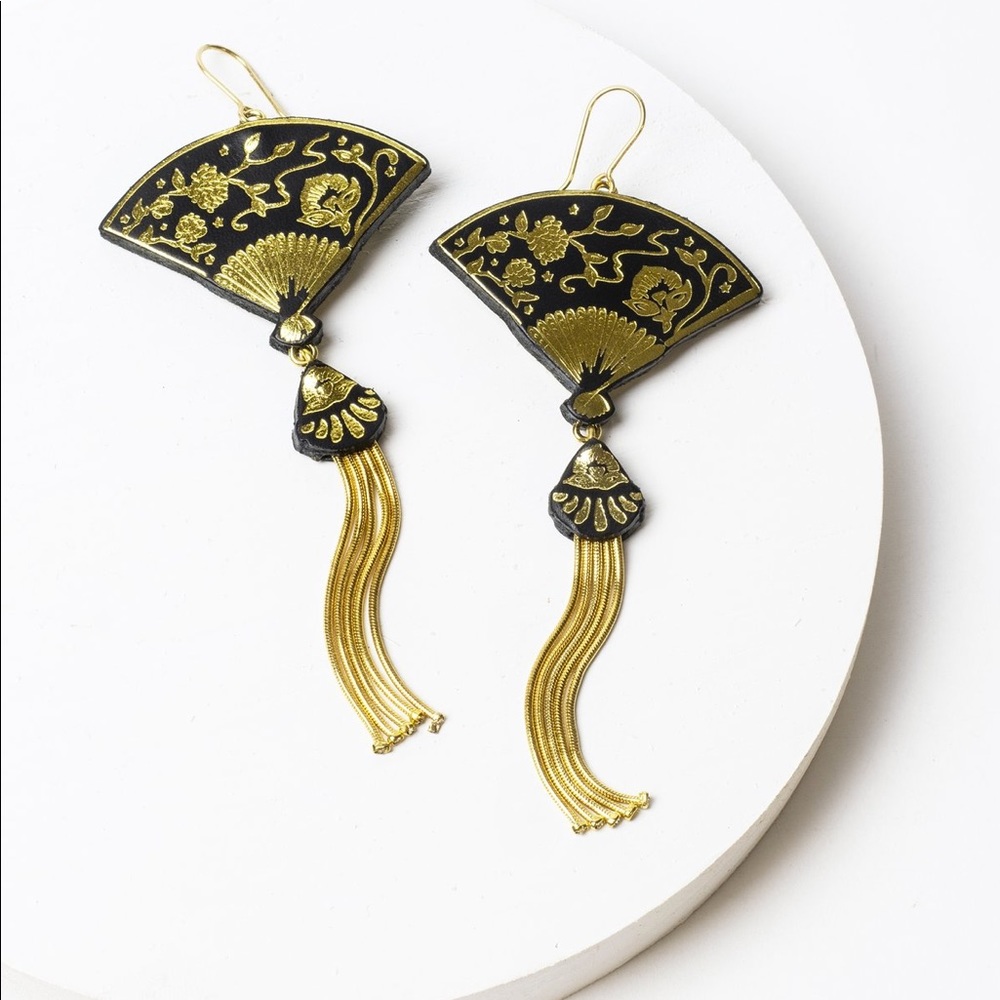 Trashy Diva Rosita Bonita Tasseled Fan Earrings